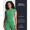 imageAoxjox Womens Short Sleeve TShirts GEO Baby Tee Workout Gym Yoga Crop TopJolly Green