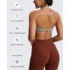 imageAoxjox Womens Workout Halter Sport Bras Fitness Rosie Bra Yoga Crop TankMink