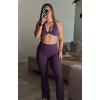 imageAoxjox Womens Workout Halter Sport Bras Fitness Rosie Bra Yoga Crop TankMulberry Purple
