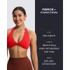imageAoxjox Womens Workout Halter Sport Bras Fitness Rosie Bra Yoga Crop TankRacing Red