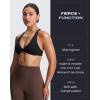 imageAoxjox Womens Workout Sports Bras Fitness Satara Low Impact Bra Yoga Crop TankA Black