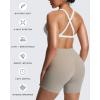 imageAoxjox Womens Workout Sports Bras Fitness Satara Low Impact Bra Yoga Crop TankA White