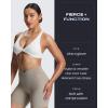 imageAoxjox Womens Workout Sports Bras Fitness Satara Low Impact Bra Yoga Crop TankA White