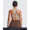 imageAoxjox Womens Workout Sports Bras Fitness Satara Low Impact Bra Yoga Crop TankAiry Blue