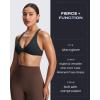 imageAoxjox Womens Workout Sports Bras Fitness Satara Low Impact Bra Yoga Crop TankBlueberry