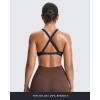 imageAoxjox Womens Workout Sports Bras Fitness Satara Low Impact Bra Yoga Crop TankBlueberry