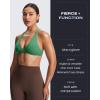 imageAoxjox Womens Workout Sports Bras Fitness Satara Low Impact Bra Yoga Crop TankBottle Green