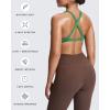 imageAoxjox Womens Workout Sports Bras Fitness Satara Low Impact Bra Yoga Crop TankBottle Green