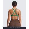 imageAoxjox Womens Workout Sports Bras Fitness Satara Low Impact Bra Yoga Crop TankBottle Green