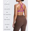 imageAoxjox Womens Workout Sports Bras Fitness Satara Low Impact Bra Yoga Crop TankCattleya Purple