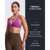 imageAoxjox Womens Workout Sports Bras Fitness Satara Low Impact Bra Yoga Crop TankCattleya Purple
