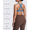 imageAoxjox Womens Workout Sports Bras Fitness Satara Low Impact Bra Yoga Crop TankDirectoire Blue