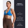imageAoxjox Womens Workout Sports Bras Fitness Satara Low Impact Bra Yoga Crop TankDirectoire Blue