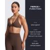imageAoxjox Womens Workout Sports Bras Fitness Satara Low Impact Bra Yoga Crop TankFudge Coffee