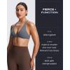 imageAoxjox Womens Workout Sports Bras Fitness Satara Low Impact Bra Yoga Crop TankIron Grey