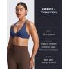 imageAoxjox Womens Workout Sports Bras Fitness Satara Low Impact Bra Yoga Crop TankNavy