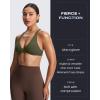 imageAoxjox Womens Workout Sports Bras Fitness Satara Low Impact Bra Yoga Crop TankOlive Green