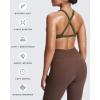 imageAoxjox Womens Workout Sports Bras Fitness Satara Low Impact Bra Yoga Crop TankOlive Green