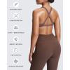 imageAoxjox Womens Workout Sports Bras Fitness Satara Low Impact Bra Yoga Crop TankPlum Truffle