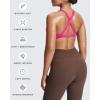 imageAoxjox Womens Workout Sports Bras Fitness Satara Low Impact Bra Yoga Crop TankRose Red