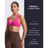 imageAoxjox Womens Workout Sports Bras Fitness Satara Low Impact Bra Yoga Crop TankRose Red