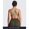 imageAoxjox Womens Workout Sports Bras Fitness Satara Low Impact Bra Yoga Crop TankSage Green
