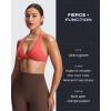 imageAoxjox Womens Workout Sports Bras Fitness Satara Low Impact Bra Yoga Crop TankSpiced Coral