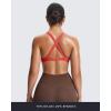 imageAoxjox Womens Workout Sports Bras Fitness Satara Low Impact Bra Yoga Crop TankSpiced Coral