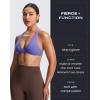 imageAoxjox Womens Workout Sports Bras Fitness Satara Low Impact Bra Yoga Crop TankViolet