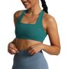 imageAoxjox Womens Workout Sports Bras Square Neck Emma Cross Back Fitness Training Gym Bra Yoga Crop TankDeep Lagoon