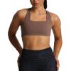 imageAoxjox Womens Workout Sports Bras Square Neck Emma Cross Back Fitness Training Gym Bra Yoga Crop TankFudge Coffee