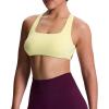 imageAoxjox Womens Workout Sports Bras Square Neck Emma Cross Back Fitness Training Gym Bra Yoga Crop TankPastel Yellow