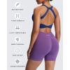 imageAoxjox Womens Workout Sports Bras Twist Front Fitness Training Gym Bra Yoga Crop Lola TankBellwether Blue