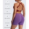 imageAoxjox Womens Workout Sports Bras Twist Front Fitness Training Gym Bra Yoga Crop Lola TankBurgundy