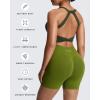 imageAoxjox Womens Workout Sports Bras Twist Front Fitness Training Gym Bra Yoga Crop Lola TankOlive Green