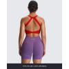 imageAoxjox Womens Workout Sports Bras Twist Front Fitness Training Gym Bra Yoga Crop Lola TankRacing Red