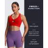 imageAoxjox Womens Workout Sports Bras Twist Front Fitness Training Gym Bra Yoga Crop Lola TankRacing Red