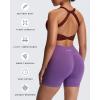 imageAoxjox Womens Workout Sports Bras Twist Front Fitness Training Gym Bra Yoga Crop Lola TankRum Raisin
