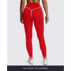imageAoxjox Workout Leggings for Women High Waisted Exercise Athletic Gym Fitness Yoga Lexi Lined Pants 26quotRacing RedWhite