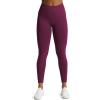 imageAoxjox Workout Seamless Leggings for Women High Waisted Fitness Yoga Contour Sculpt Pants 22quotAubergine