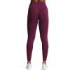 imageAoxjox Workout Seamless Leggings for Women High Waisted Fitness Yoga Contour Sculpt Pants 22quotAubergine