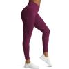 imageAoxjox Workout Seamless Leggings for Women High Waisted Fitness Yoga Contour Sculpt Pants 22quotAubergine