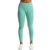 imageAoxjox Workout Seamless Leggings for Women High Waisted Fitness Yoga Contour Sculpt Pants 22quotBlue Turquoise