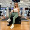 imageAoxjox Workout Seamless Leggings for Women High Waisted Fitness Yoga Contour Sculpt Pants 22quotDark Forest