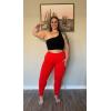 imageAoxjox Workout Seamless Leggings for Women High Waisted Fitness Yoga Contour Sculpt Pants 22quotFiery Red