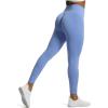 imageAoxjox Workout Seamless Leggings for Women High Waisted Fitness Yoga Contour Sculpt Pants 22quotPersian Blue