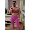 imageAoxjox Workout Seamless Leggings for Women High Waisted Fitness Yoga Contour Sculpt Pants 22quotSpring Crocus