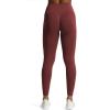 imageAoxjox Workout Seamless Leggings for Women High Waisted Fitness Yoga Contour Sculpt Pants 22quotWine Red