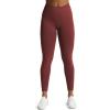 imageAoxjox Workout Seamless Leggings for Women High Waisted Fitness Yoga Contour Sculpt Pants 22quotWine Red
