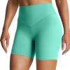 imageAoxjox Breeze Workout Biker Shorts for Women Tummy Control High Waisted Exercise Athletic Gym Running Yoga Short 6quotTurquoise